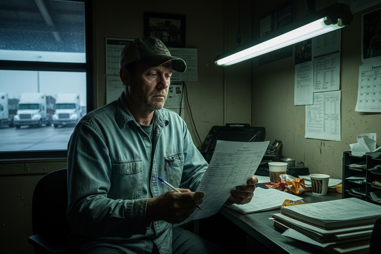 Autista con busta paga