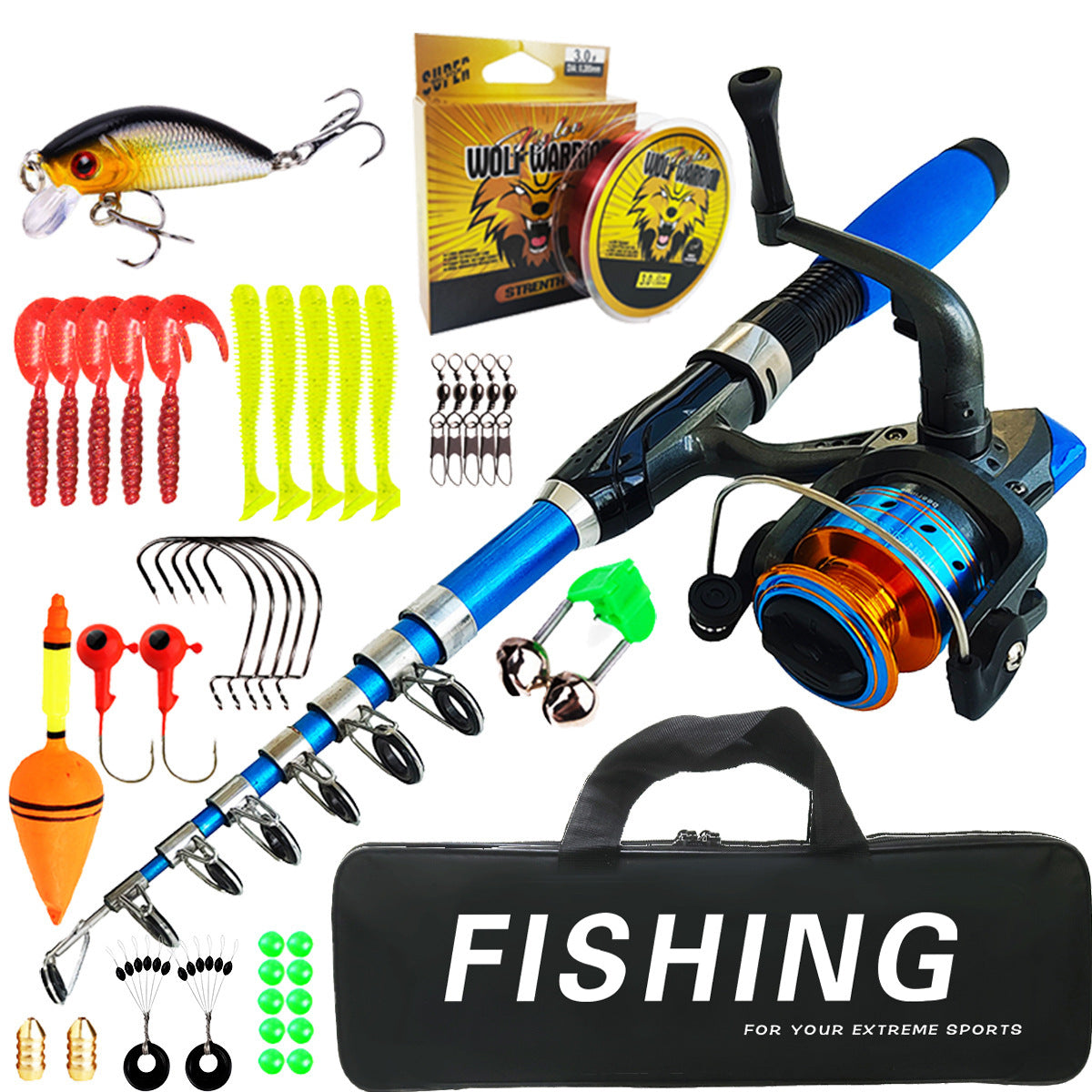 Kit da Pesca Completo Ultra-Compatto per Camionisti